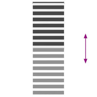 Tenda a Rullo Zebra Nero Larghezza Tessuto 75,9 cm Poliestere 4014257