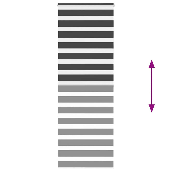 Tenda a Rullo Zebra Nero Larghezza Tessuto 75,9 cm Poliestere 4014257