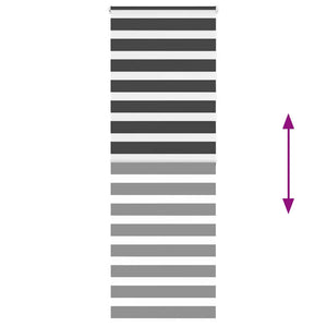 Tenda a Rullo Zebra Nero Larghezza Tessuto 80,9 cm Poliestere 4014258