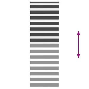 Tenda a Rullo Zebra Nero Larghezza Tessuto 85,9 cm Poliestere 4014259