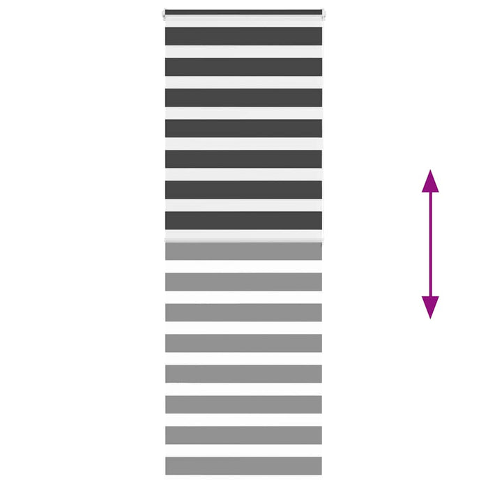 Tenda a Rullo Zebra Nero Larghezza Tessuto 85,9 cm Poliestere 4014259