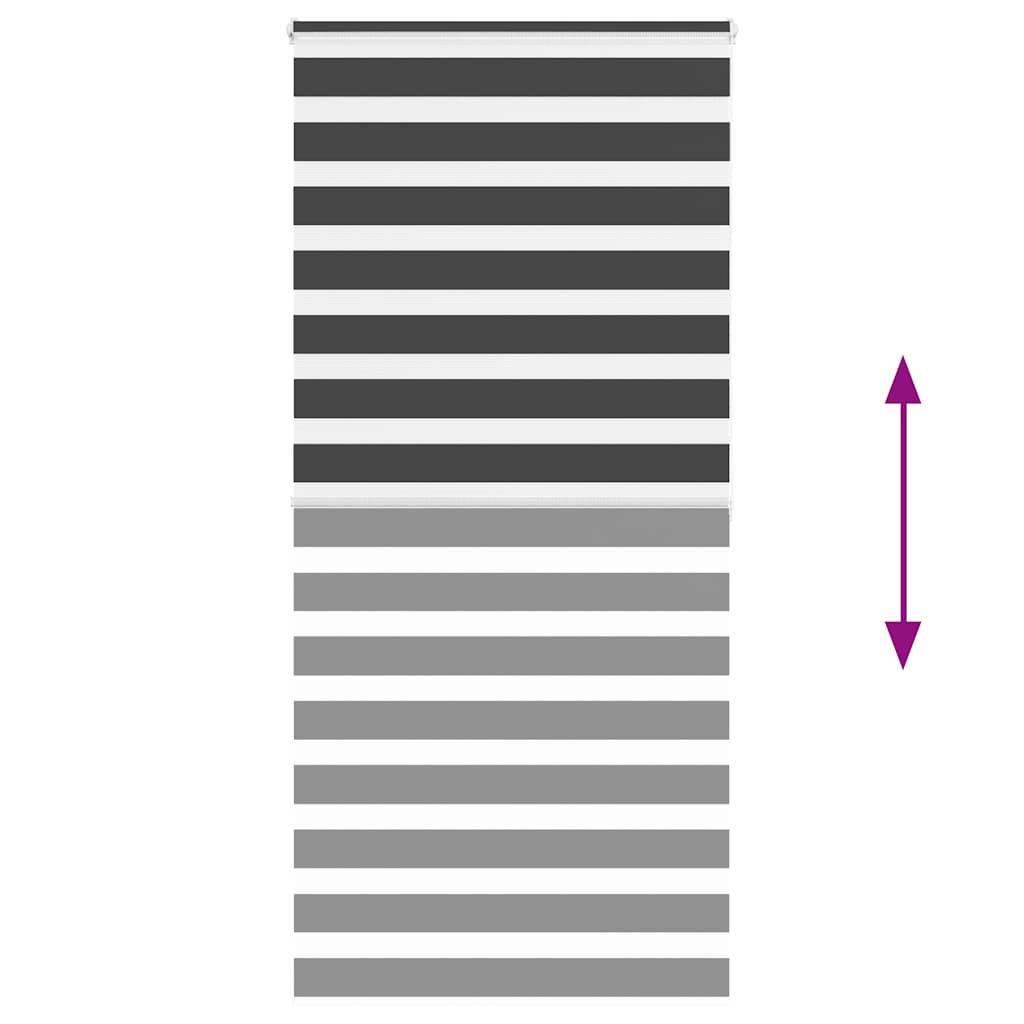 Tenda a Rullo Zebra Nero Larghezza Tessuto 100,9 cm Poliestere 4014262