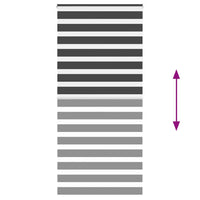 Tenda a Rullo Zebra Nero Larghezza Tessuto 100,9 cm Poliestere 4014262