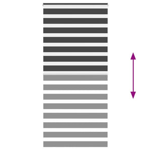 Tenda a Rullo Zebra Nero Larghezza Tessuto 100,9 cm Poliestere 4014262