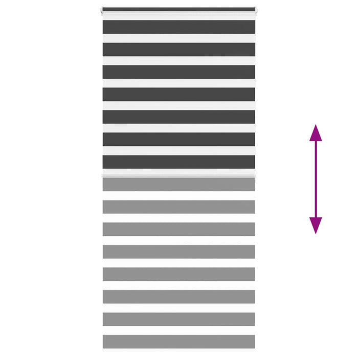 Tenda a Rullo Zebra Nero Larghezza Tessuto 100,9 cm Poliestere 4014262