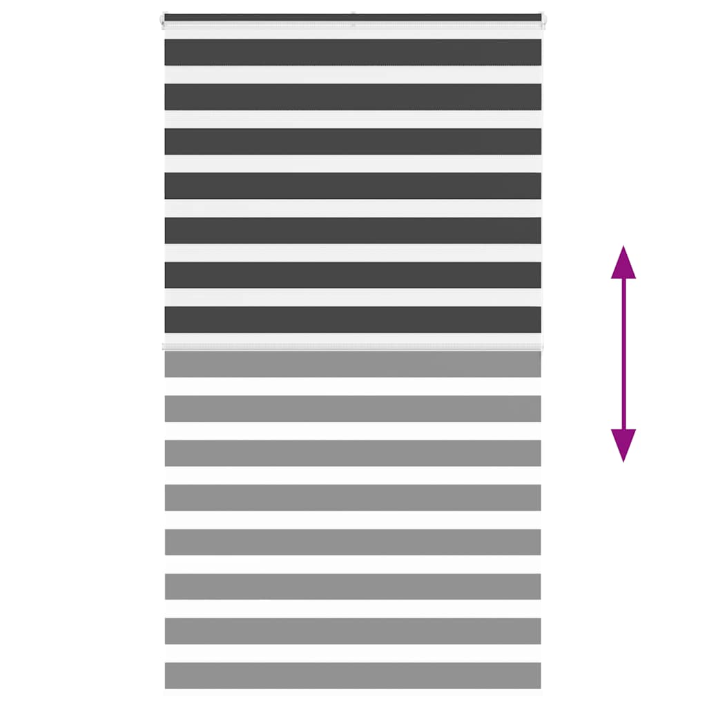 Tenda a Rullo Zebra Nero Larghezza Tessuto 130,9 cm Poliestere 4014268