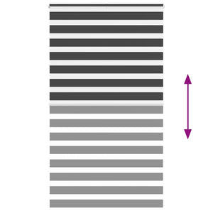 Tenda a Rullo Zebra Nero Larghezza Tessuto 130,9 cm Poliestere 4014268