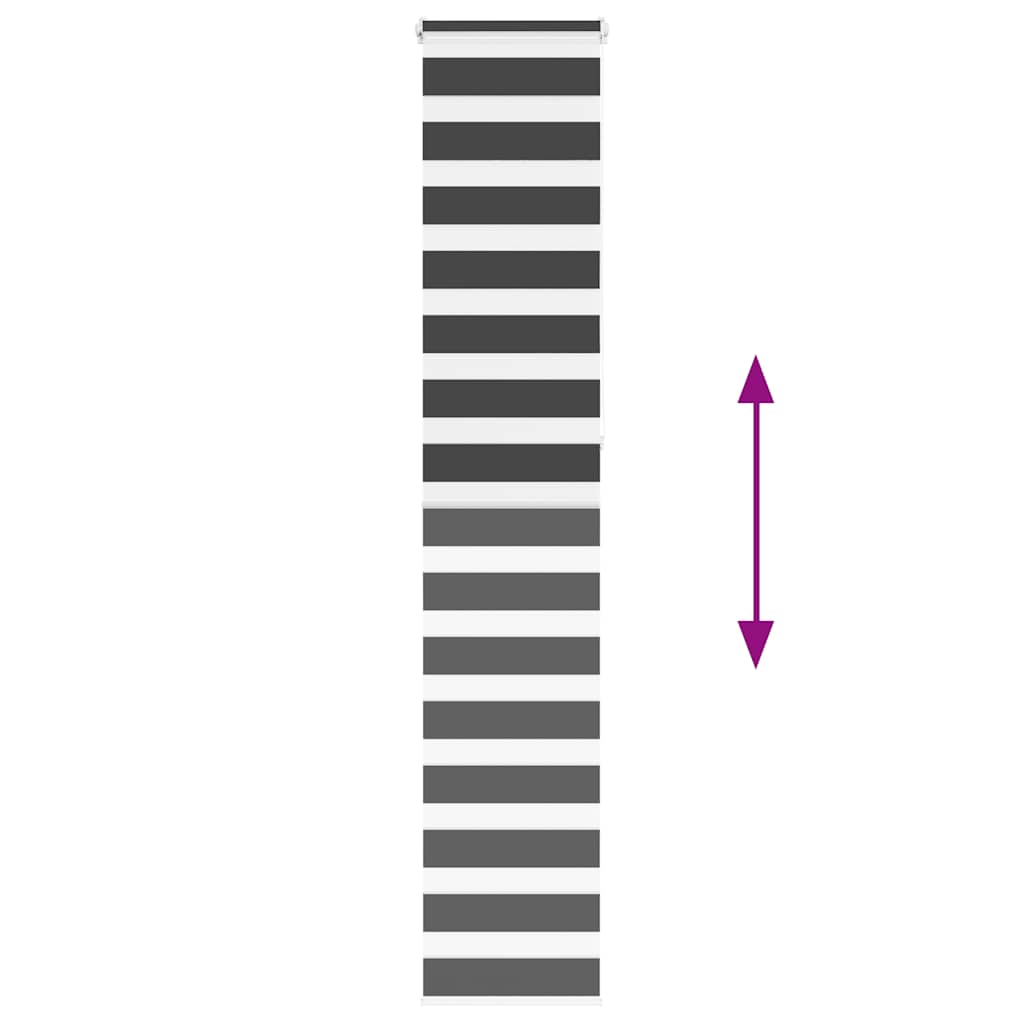 Tenda a Rullo Zebra Nero Larghezza Tessuto 40,9 cm Poliestere 4014276