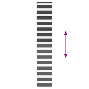 Tenda a Rullo Zebra Nero Larghezza Tessuto 40,9 cm Poliestere 4014276