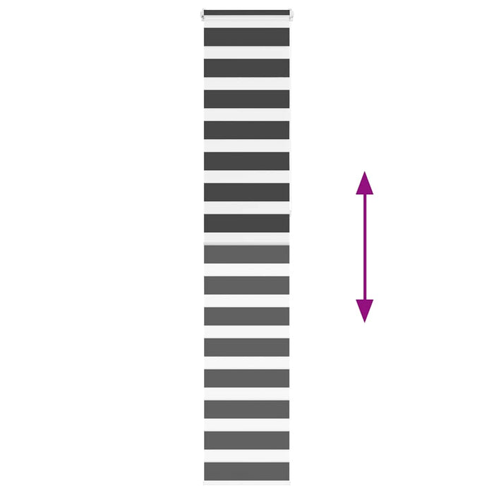 Tenda a Rullo Zebra Nero Larghezza Tessuto 40,9 cm Poliestere 4014276