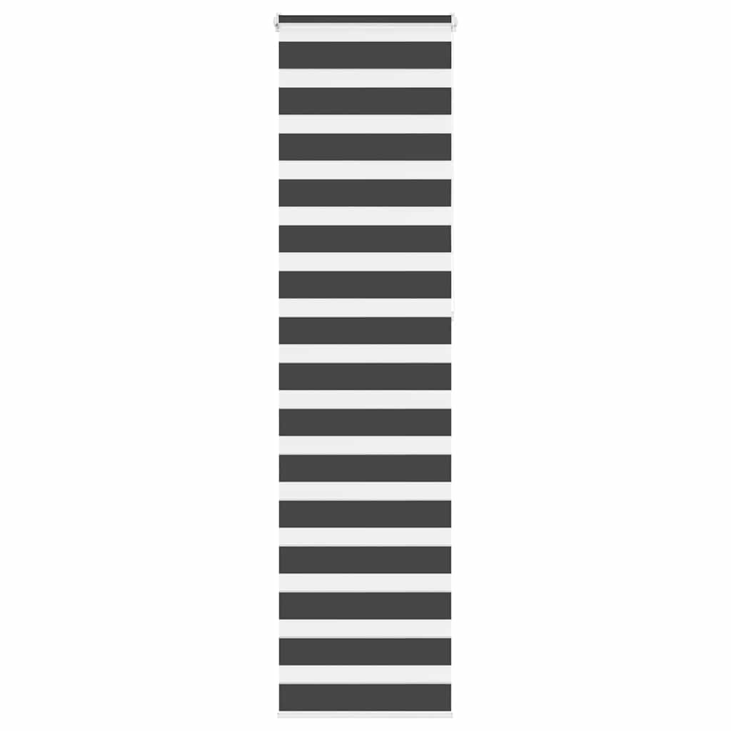 Tenda a Rullo Zebra Nero Larghezza Tessuto 55,9 cm Poliestere