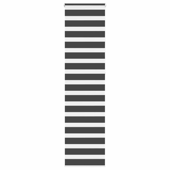 Tenda a Rullo Zebra Nero Larghezza Tessuto 55,9 cm Poliestere