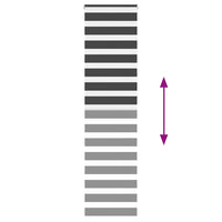 Tenda a Rullo Zebra Nero Larghezza Tessuto 55,9 cm Poliestere