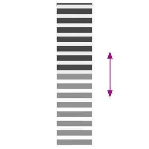 Tenda a Rullo Zebra Nero Larghezza Tessuto 55,9 cm Poliestere