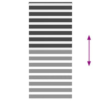 Tenda a Rullo Zebra Nero Larghezza Tessuto 90,9 cm Poliestere