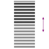 vidaXL Tenda a Rullo Zebra Nero Larghezza Tessuto 105,9 cm Poliestere