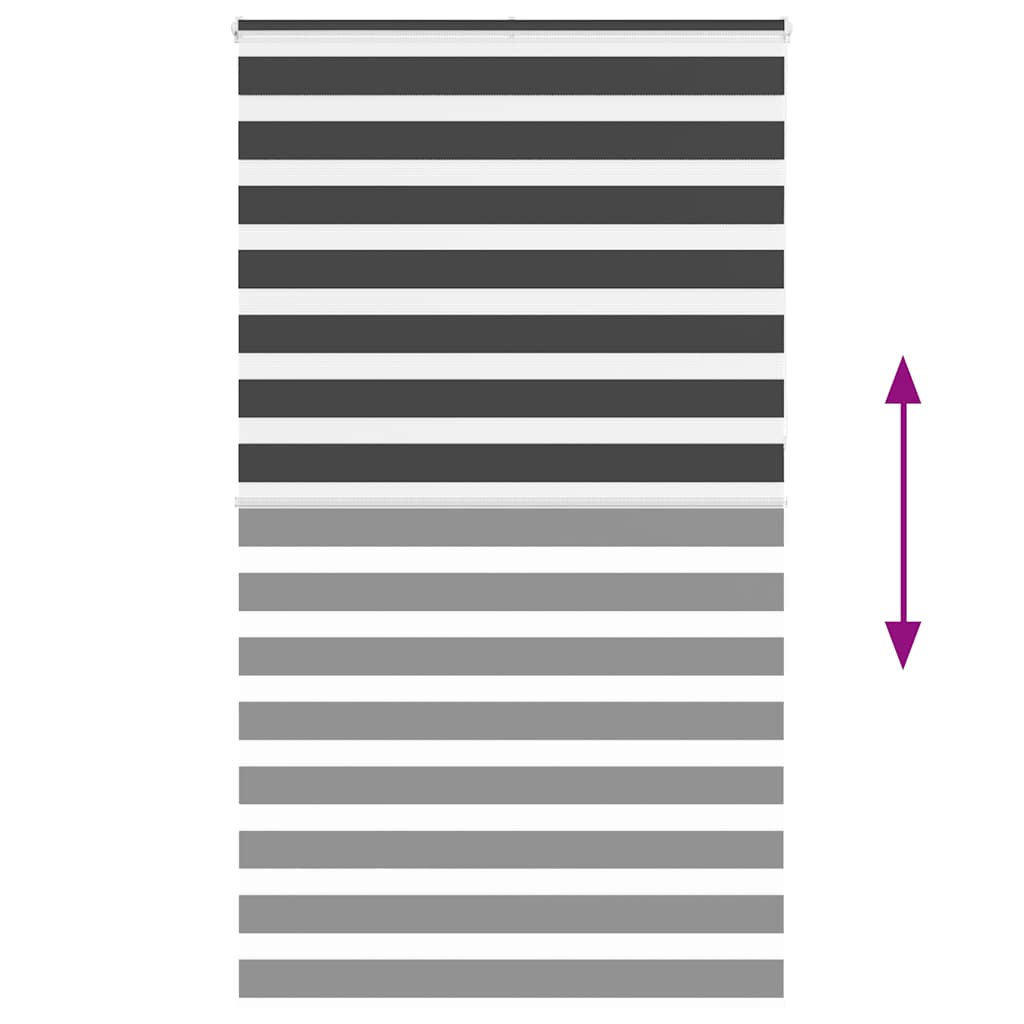 Tenda a Rullo Zebra Nero Larghezza Tessuto 130,9 cm Poliestere 4014294