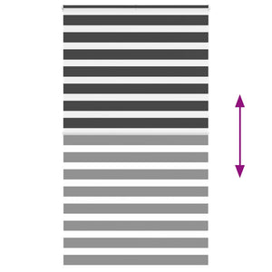 Tenda a Rullo Zebra Nero Larghezza Tessuto 130,9 cm Poliestere 4014294