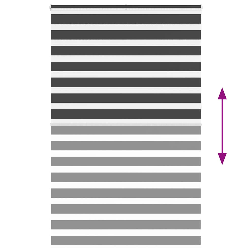 Tenda a Rullo Zebra Nero Larghezza Tessuto 135,9 cm Poliestere 4014295