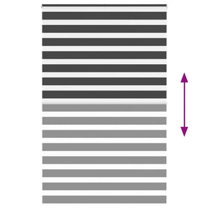 Tenda a Rullo Zebra Nero Larghezza Tessuto 135,9 cm Poliestere 4014295