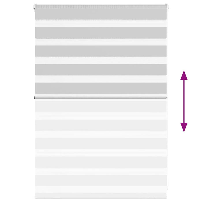 vidaXL Tenda a Rullo Zebra Larghezza Tessuto 110,9 cm Poliestere