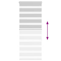 vidaXL Tenda a Rullo Zebra Larghezza Tessuto 50,9 cm Poliestere