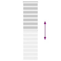 vidaXL Tenda a Rullo Zebra Larghezza Tessuto 50,9 cm Poliestere