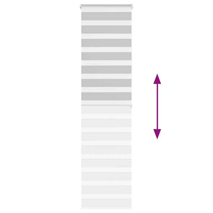 vidaXL Tenda a Rullo Zebra Larghezza Tessuto 60,9 cm Poliestere