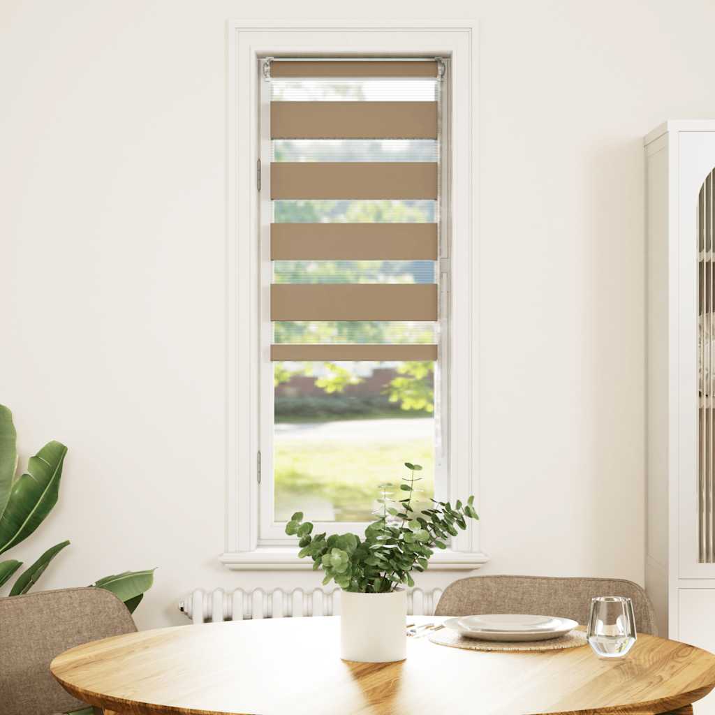 vidaXL Tenda a Rullo Zebra Larghezza Tessuto 35,9 cm Poliestere