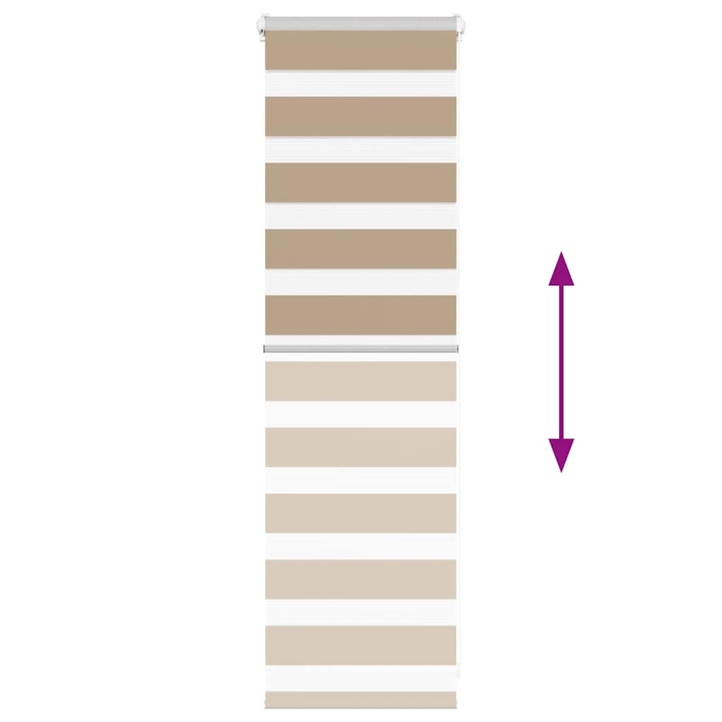 vidaXL Tenda a Rullo Zebra Larghezza Tessuto 35,9 cm Poliestere