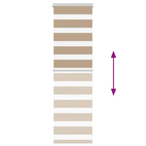 vidaXL Tenda a Rullo Zebra Larghezza Tessuto 35,9 cm Poliestere