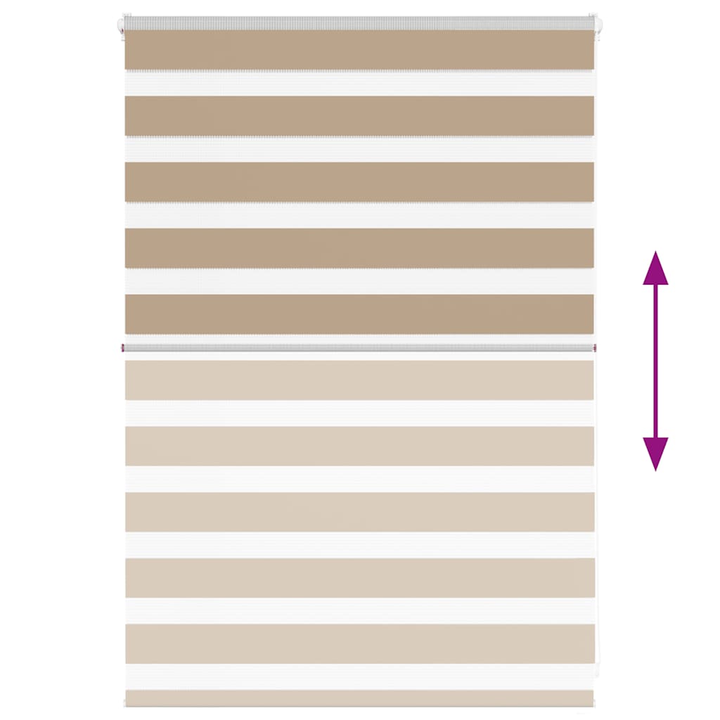 vidaXL Tenda a Rullo Zebra Larghezza Tessuto 95,9 cm Poliestere