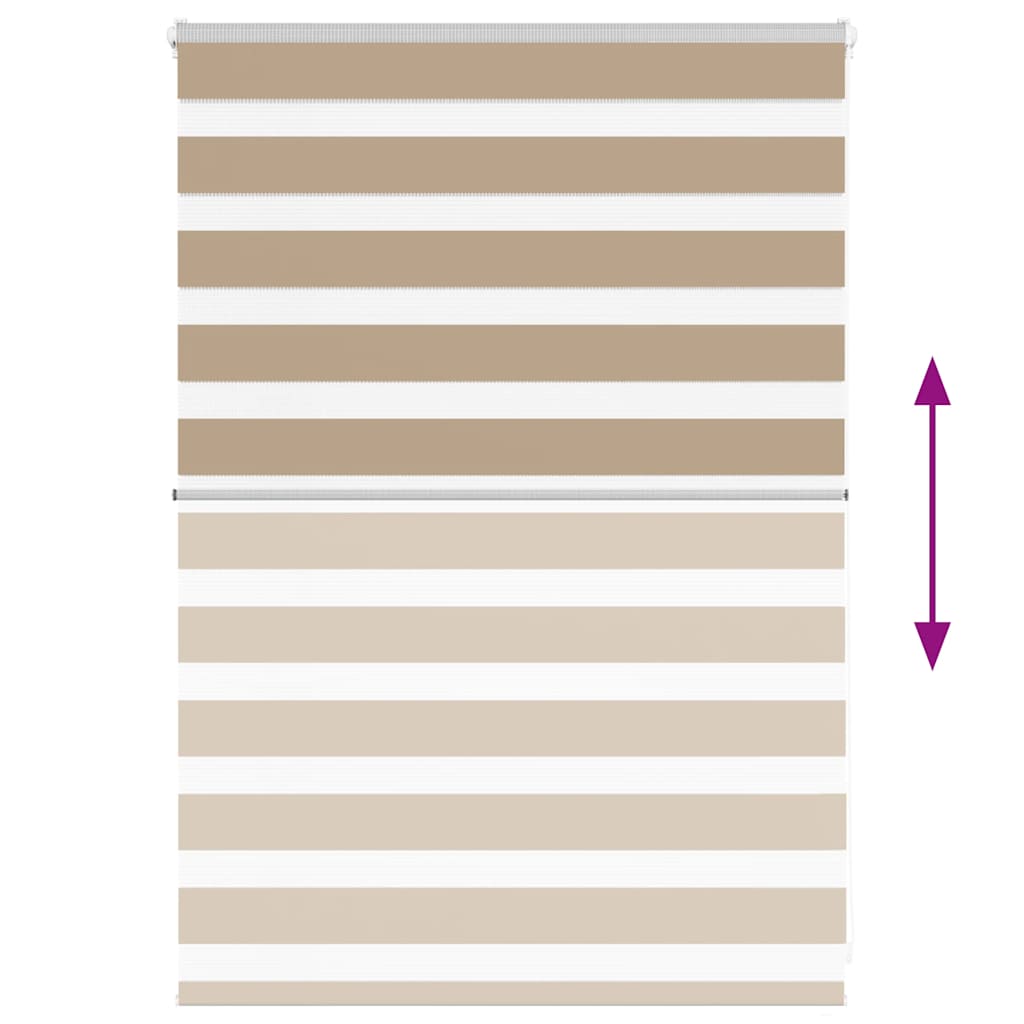 vidaXL Tenda a Rullo Zebra Larghezza Tessuto 105,9 cm Poliestere