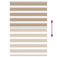 vidaXL Tenda a Rullo Zebra Larghezza Tessuto 105,9 cm Poliestere