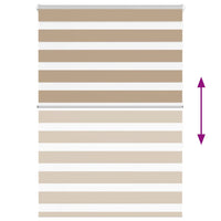 Tenda a Rullo Zebra Larghezza Tessuto 100,9 cm Poliestere 4014548