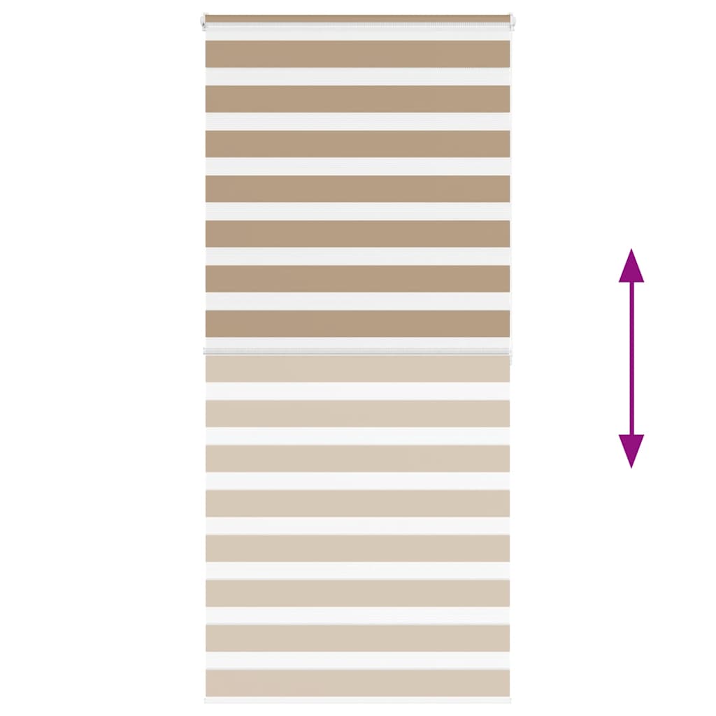 vidaXL Tenda a Rullo Zebra Larghezza Tessuto 105,9 cm Poliestere