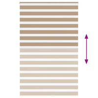 vidaXL Tenda a Rullo Zebra Larghezza Tessuto 135,9 cm Poliestere