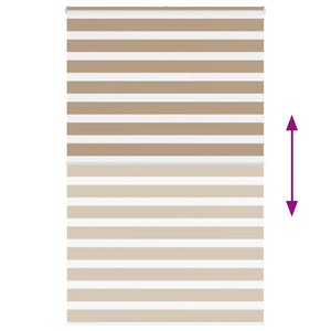 vidaXL Tenda a Rullo Zebra Larghezza Tessuto 135,9 cm Poliestere