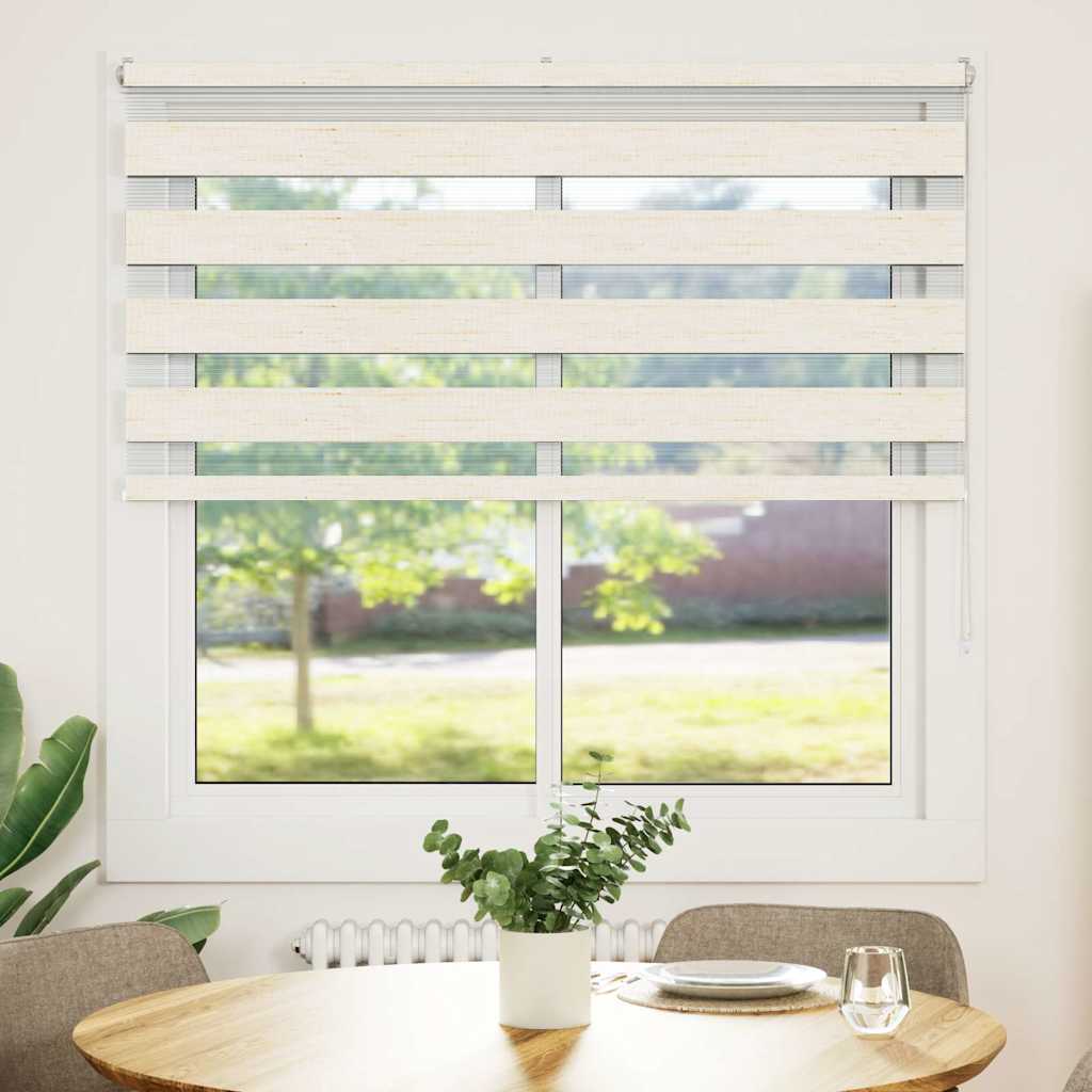 vidaXL Tenda a Rullo Zebra Larghezza Tessuto 145,9 cm Poliestere