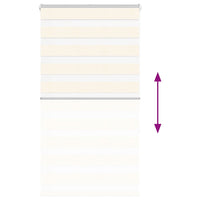 vidaXL Tenda a Rullo Zebra Larghezza Tessuto 85,9 cm Poliestere