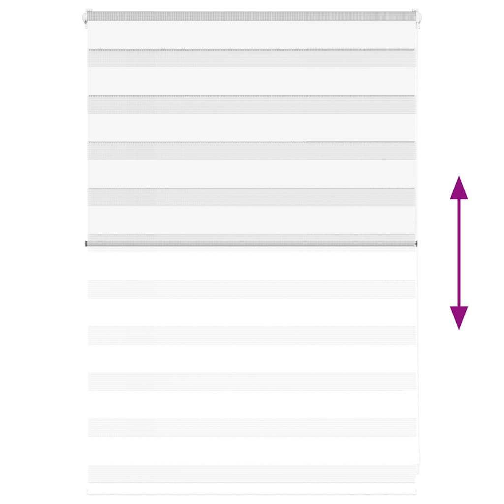 vidaXL Tenda a Rullo Zebra Larghezza Tessuto 105,9 cm Poliestere