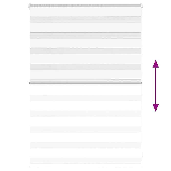 vidaXL Tenda a Rullo Zebra Larghezza Tessuto 105,9 cm Poliestere