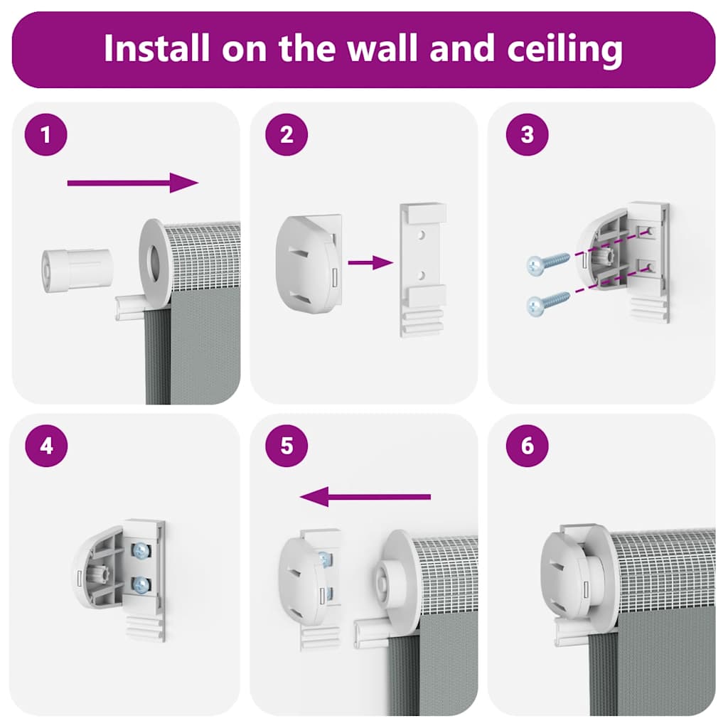 Tenda a Rullo Zebra Larghezza Tessuto 120,9 cm Poliestere 4014734