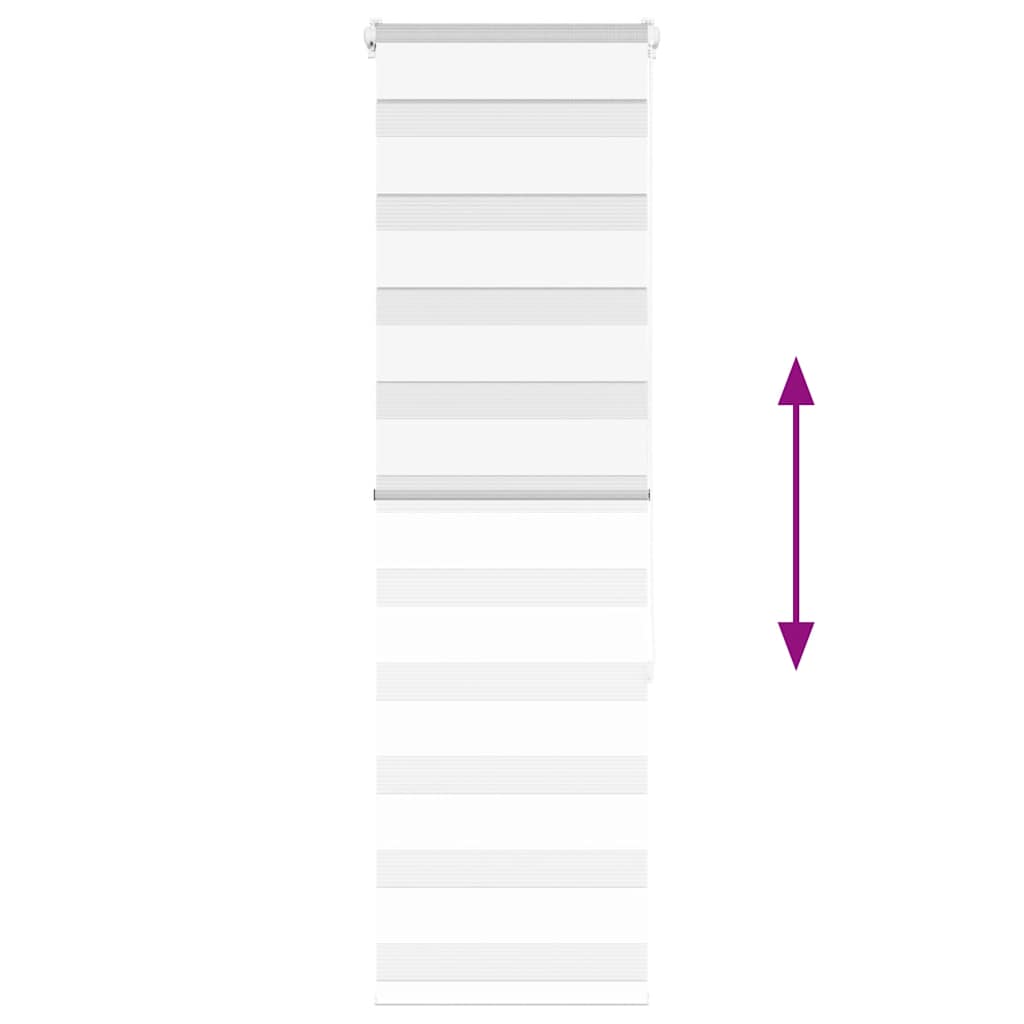 vidaXL Tenda a Rullo Zebra Larghezza Tessuto 45,9 cm Poliestere