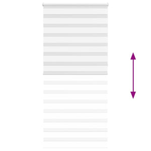 vidaXL Tenda a Rullo Zebra Larghezza Tessuto 105,9 cm Poliestere