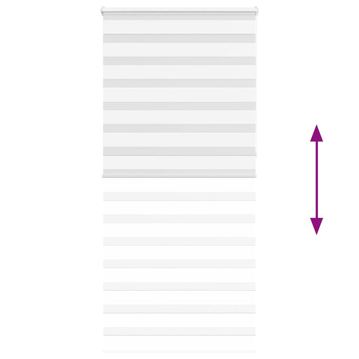 vidaXL Tenda a Rullo Zebra Larghezza Tessuto 105,9 cm Poliestere