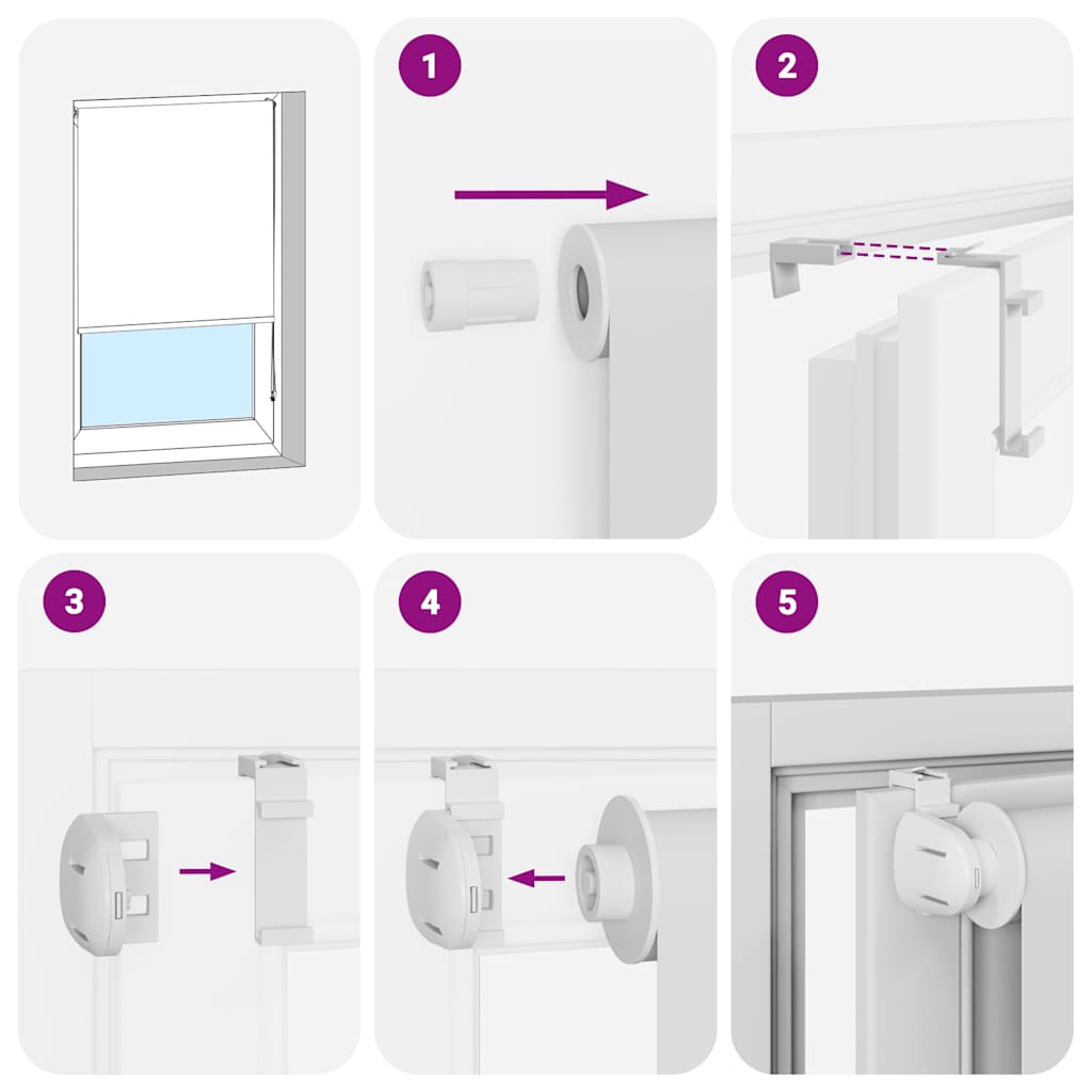 Tenda a Rullo Doccia 100x240 cm Larghezza Tessuto 96 cm 4014825