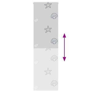 vidaXL Tenda a Rullo Doccia 70x240 cm Larghezza Tessuto 66 cm