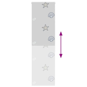 vidaXL Tenda a Rullo Doccia 80x240 cm Larghezza Tessuto 76 cm