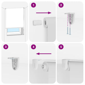 Tenda a Rullo Doccia 100x240 cm Larghezza Tessuto 96 cm 4014902